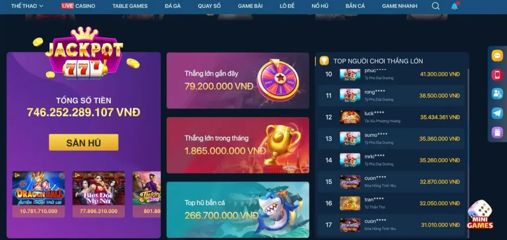 Hình ảnh tổng hợp các trò chơi đa dạng tại CFUN68 Link Mới
